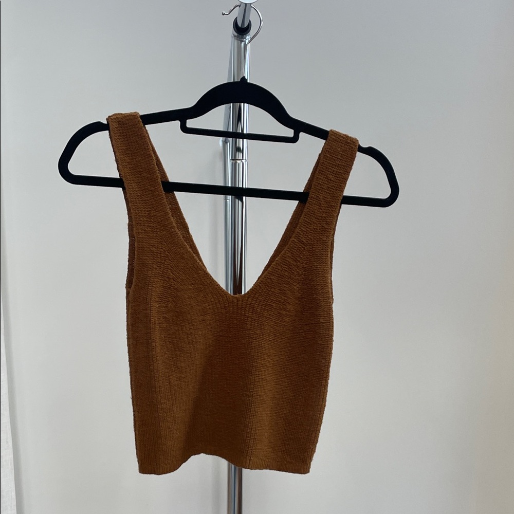 Madewell Brown Knit Tank Top